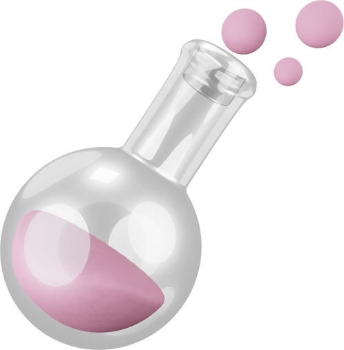 3D Chemical Flask Illustration
